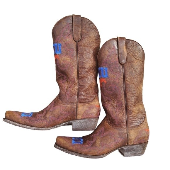 Gameday SMU Men\'s Leather Cowboy Boots Size 10 main image 8